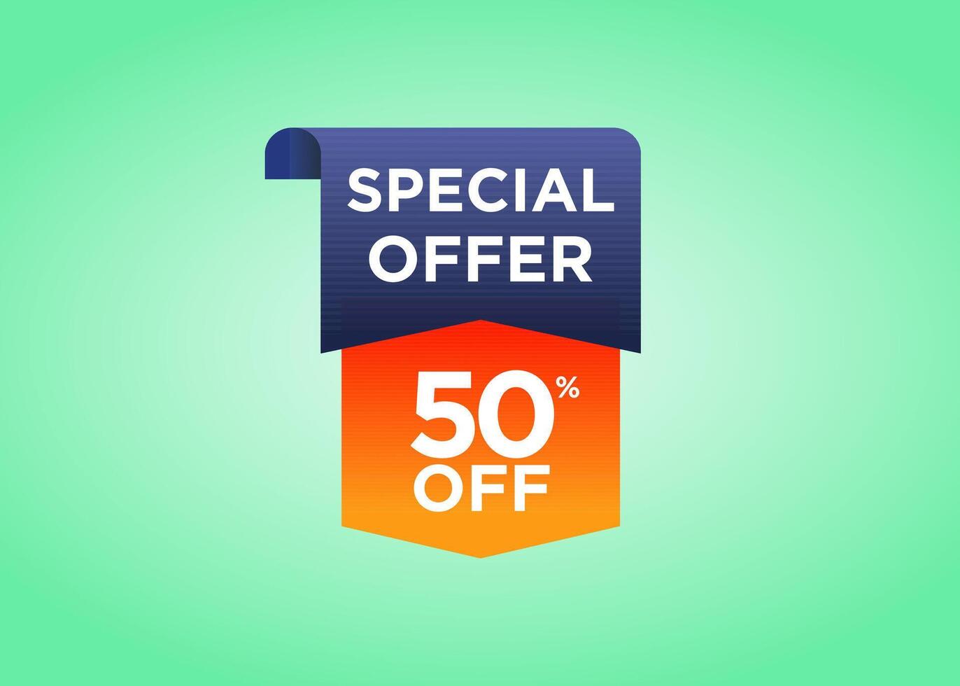 Simple and clean special offer label design vector