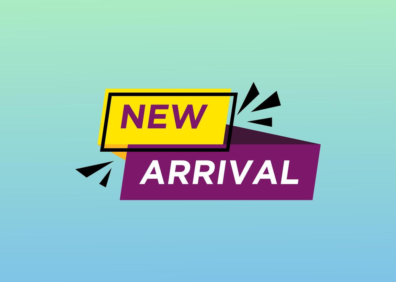 New arrival label graphic design template vector