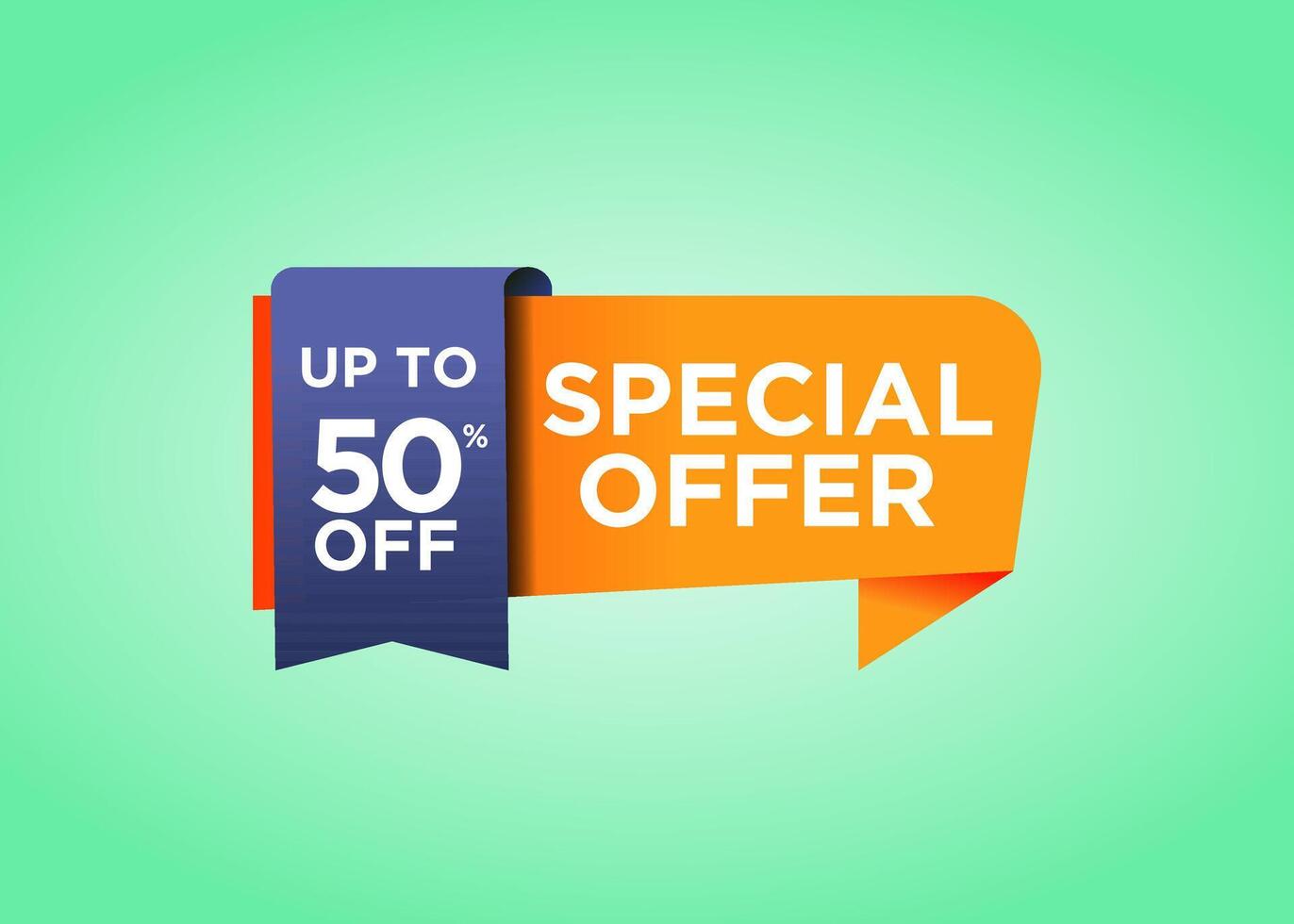 Special offer label design, modern style vector