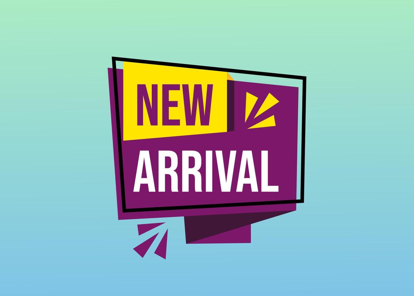 Stylist new arrival label, design template vector