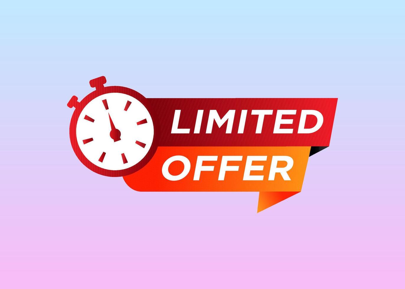 Stylist limited offer label, design template vector