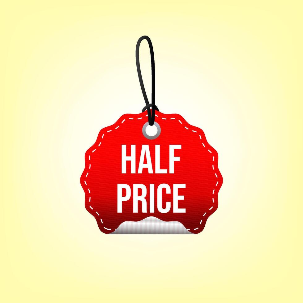 Label design related to half price vector