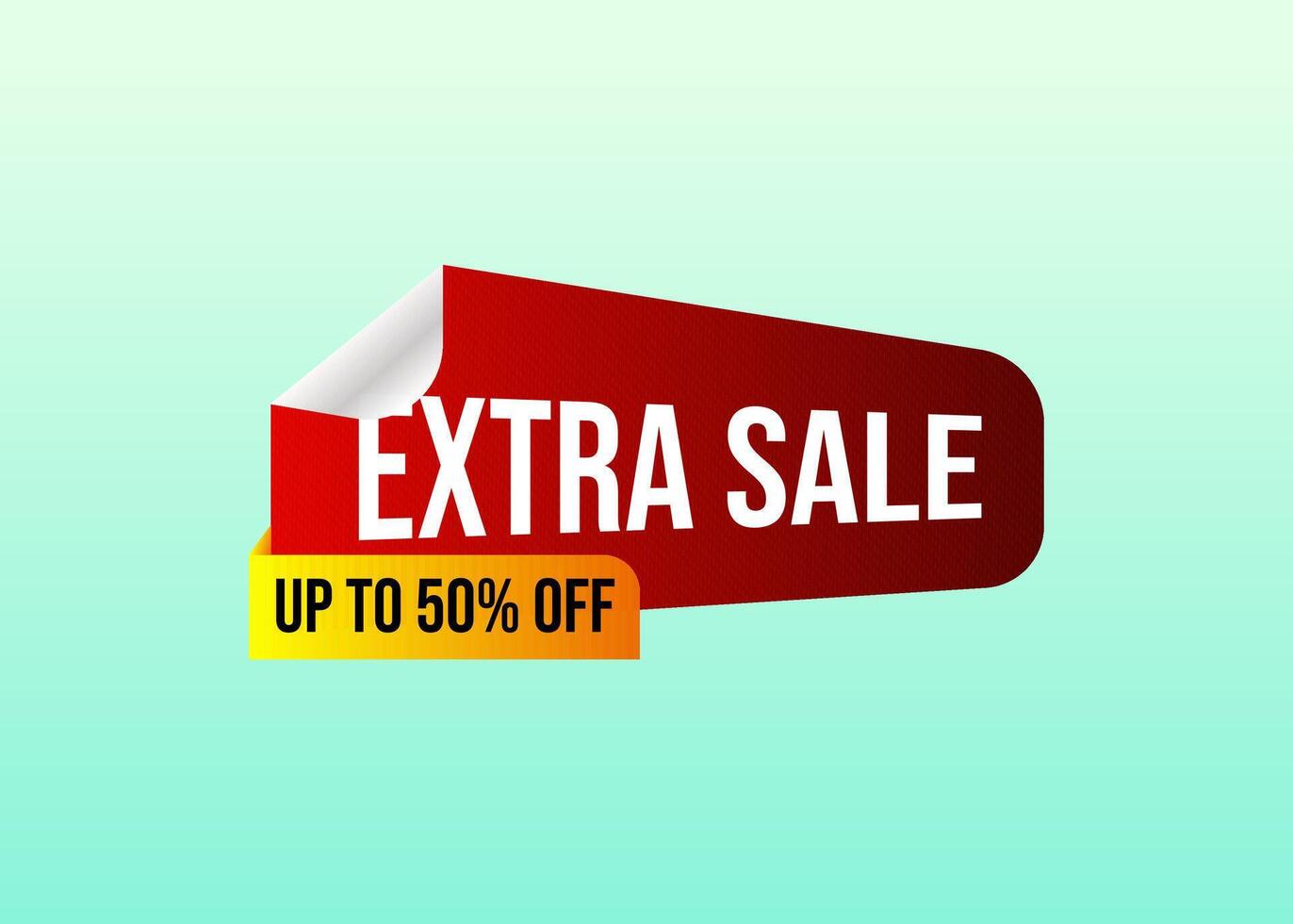 Simple and clean extra sale label design vector