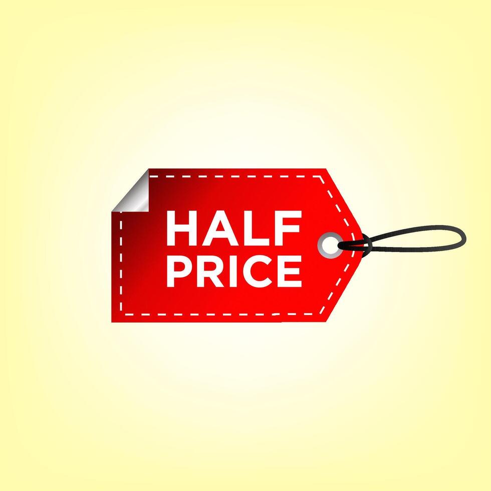Half price label design, modern style vector