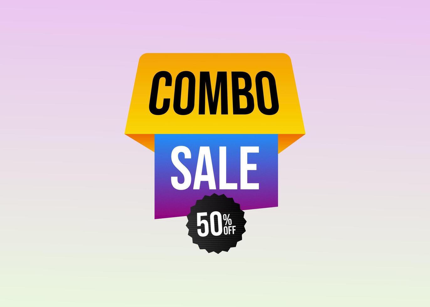 Combo sale label design, modern style vector