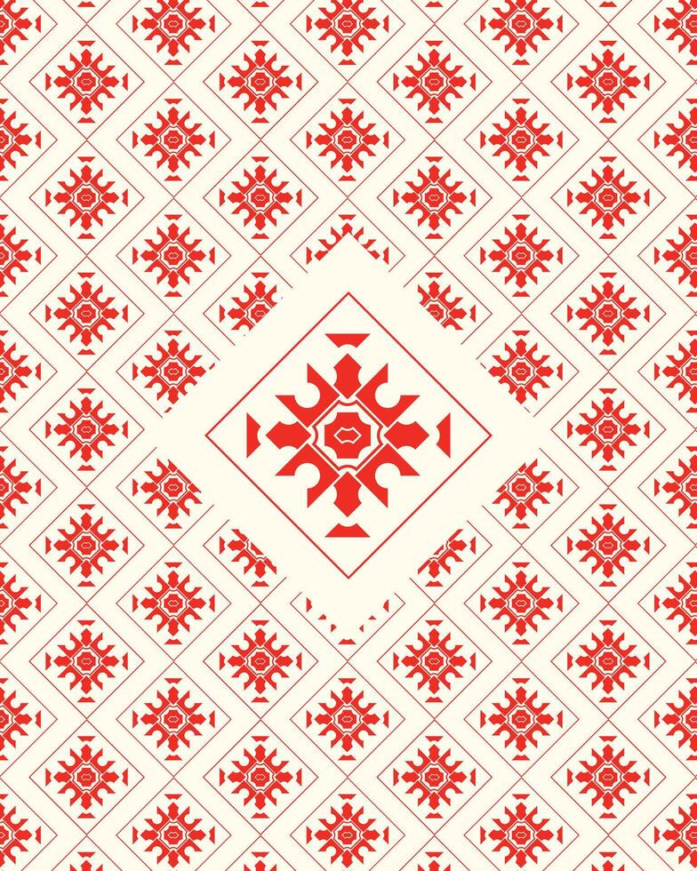 Indonesian cultural ornament pattern design with a combination of orange and cream. vector