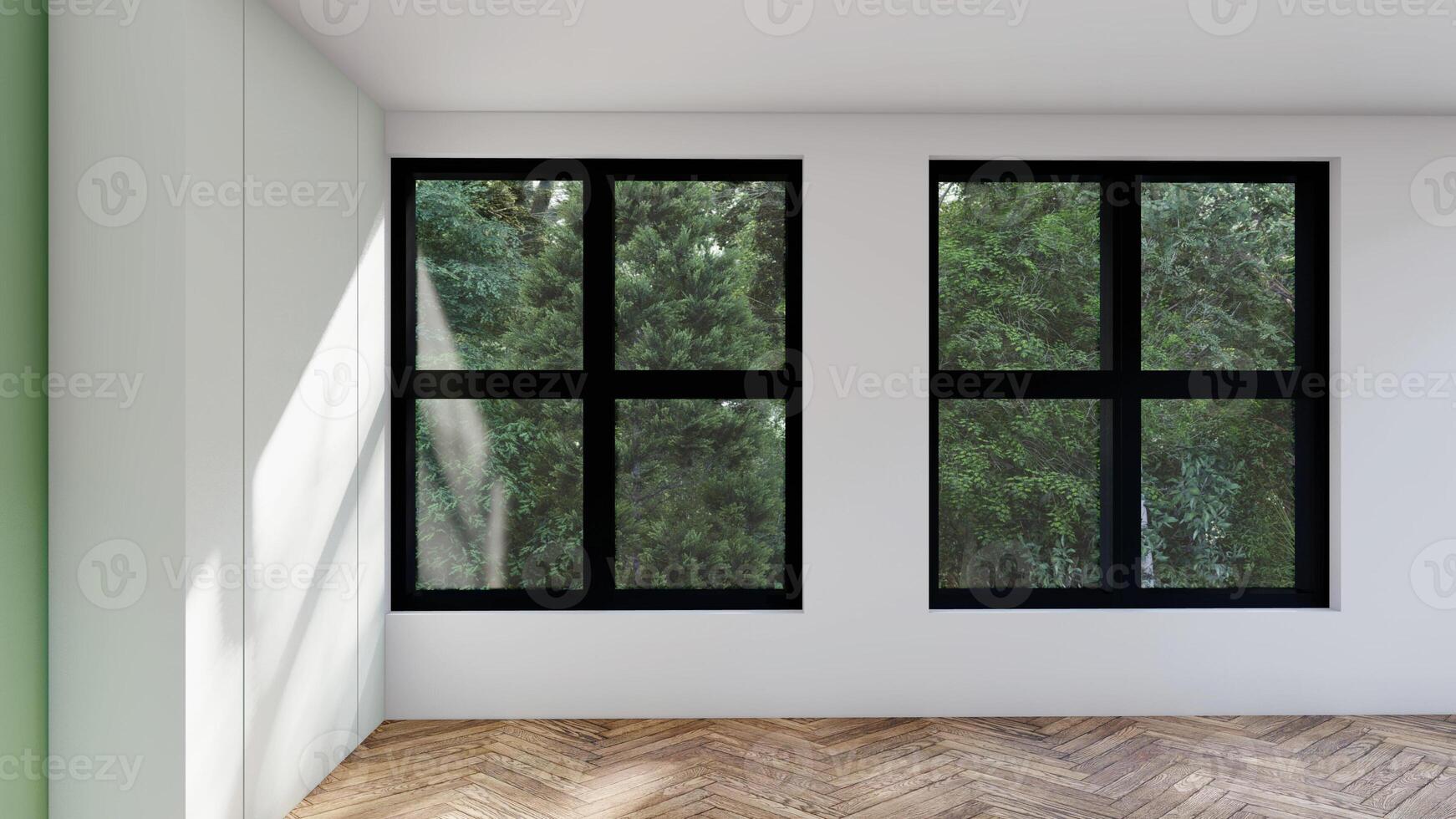 a empty interior room space shadow wall background mock up architecture sunlight. photo