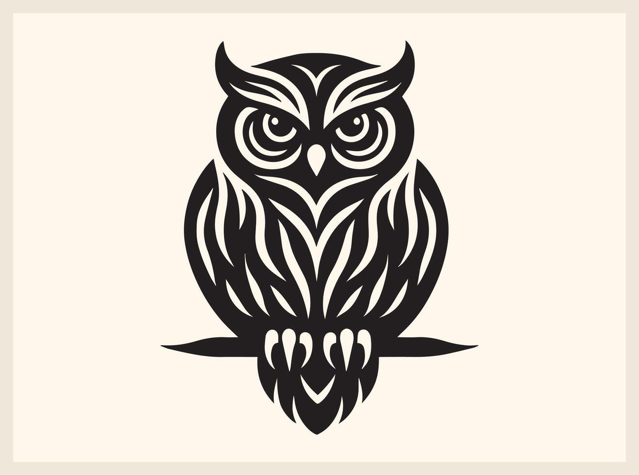 Enchanting Owl Silhouette for Fantasy and Magic Art vector