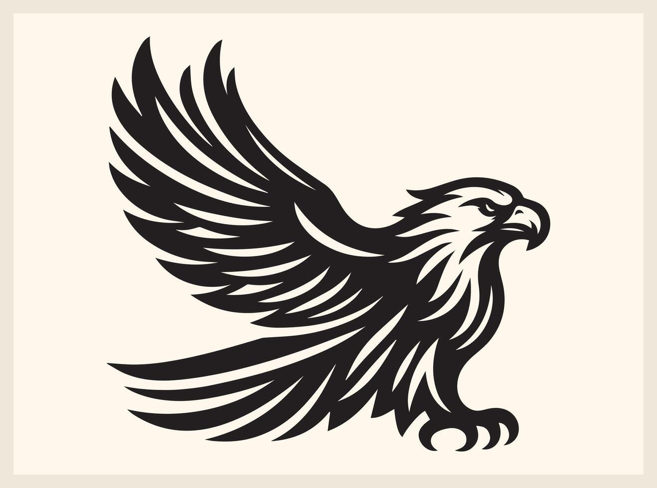 American Bald Eagle Silhouette for Patriotic Themes vector