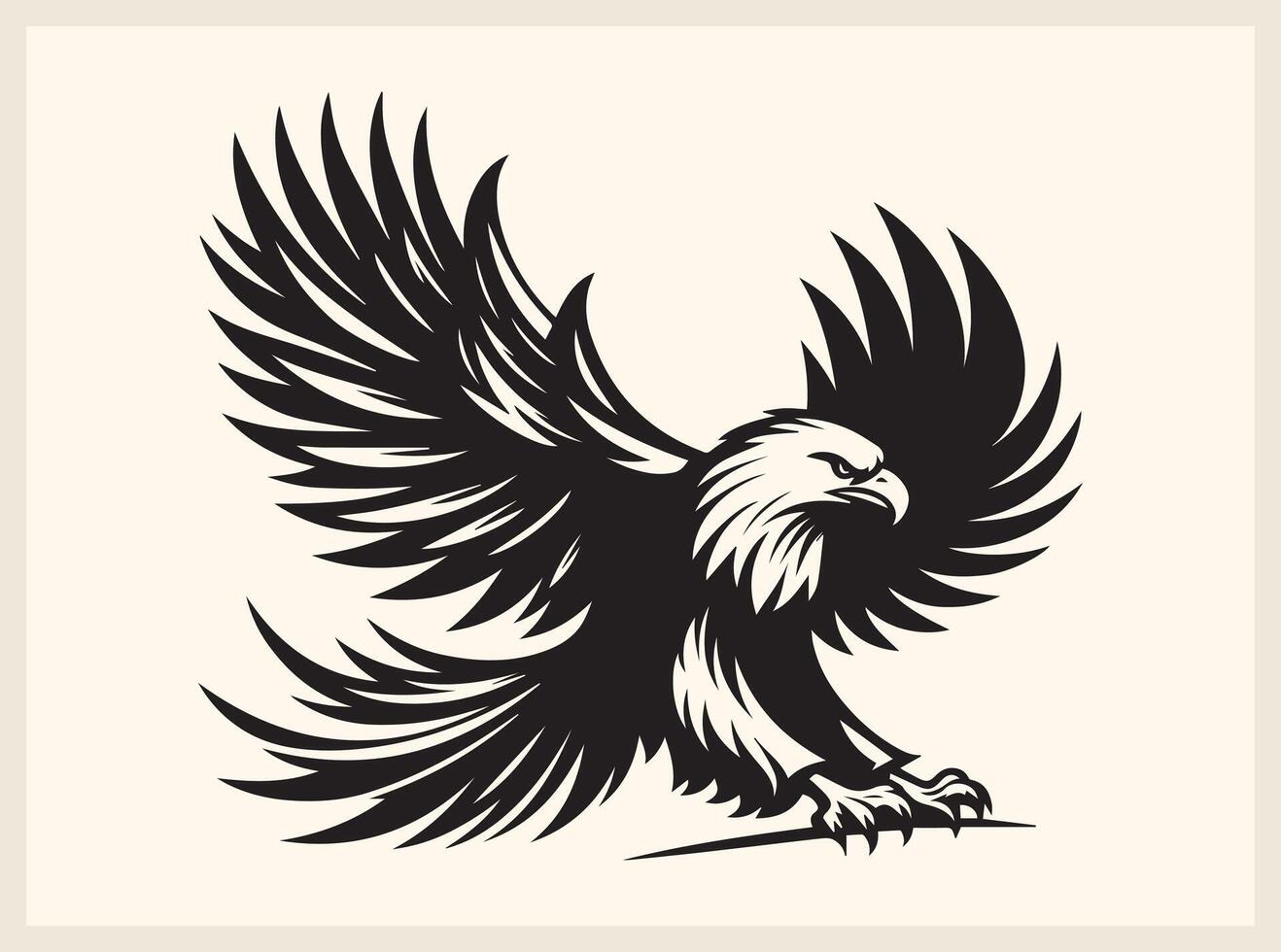 Iconic Eagle Silhouette for Print and Digital Art vector