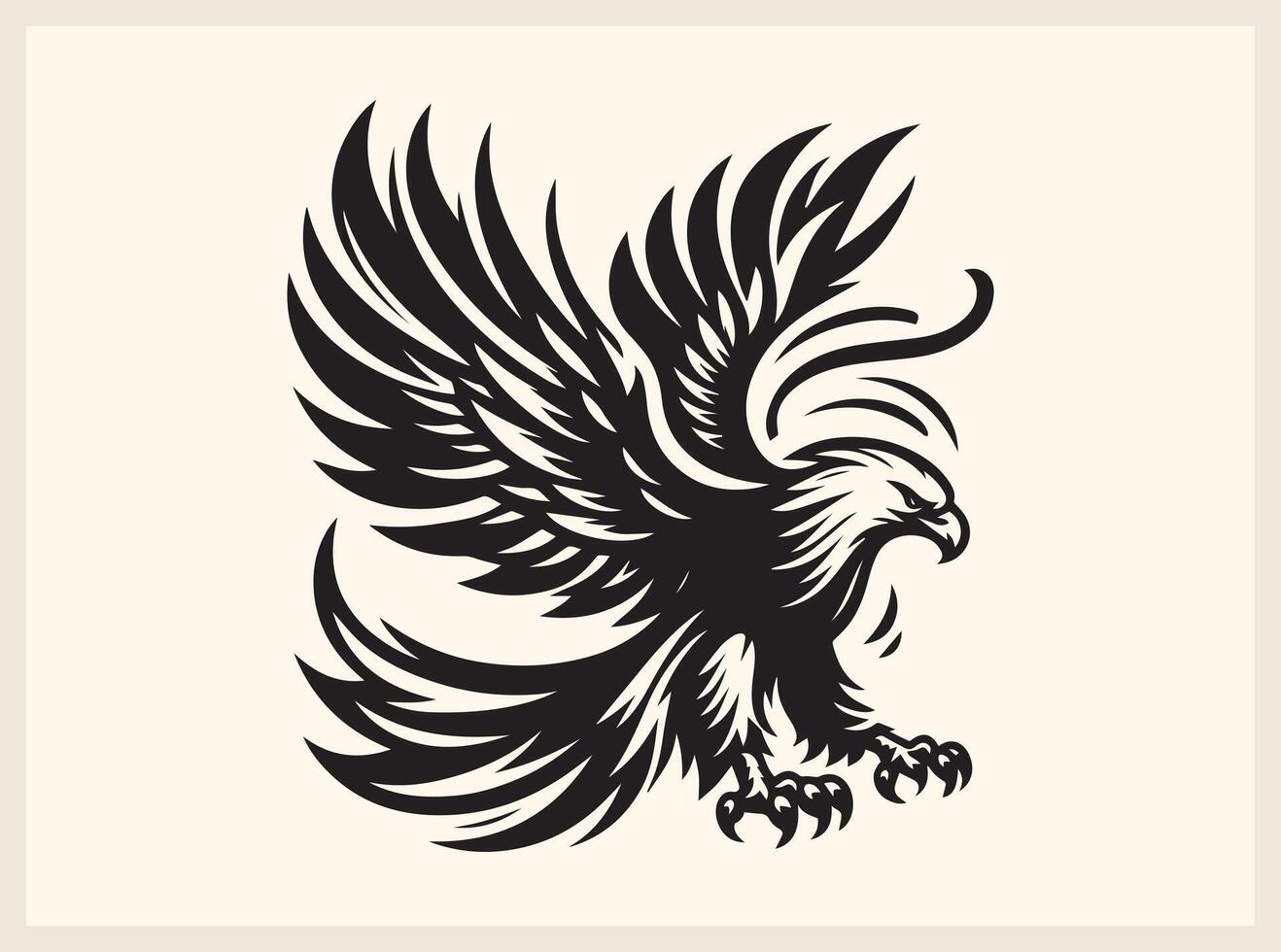 Eagle Silhouette in Flight for Creative Designs vector