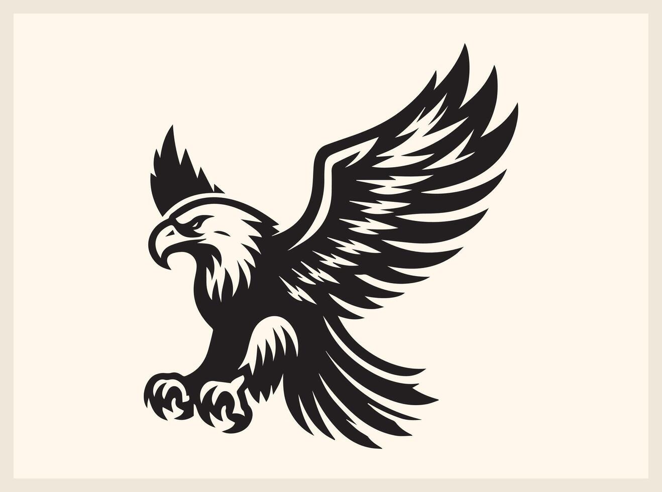 High Quality Eagle Silhouette for Digital Artwork vector