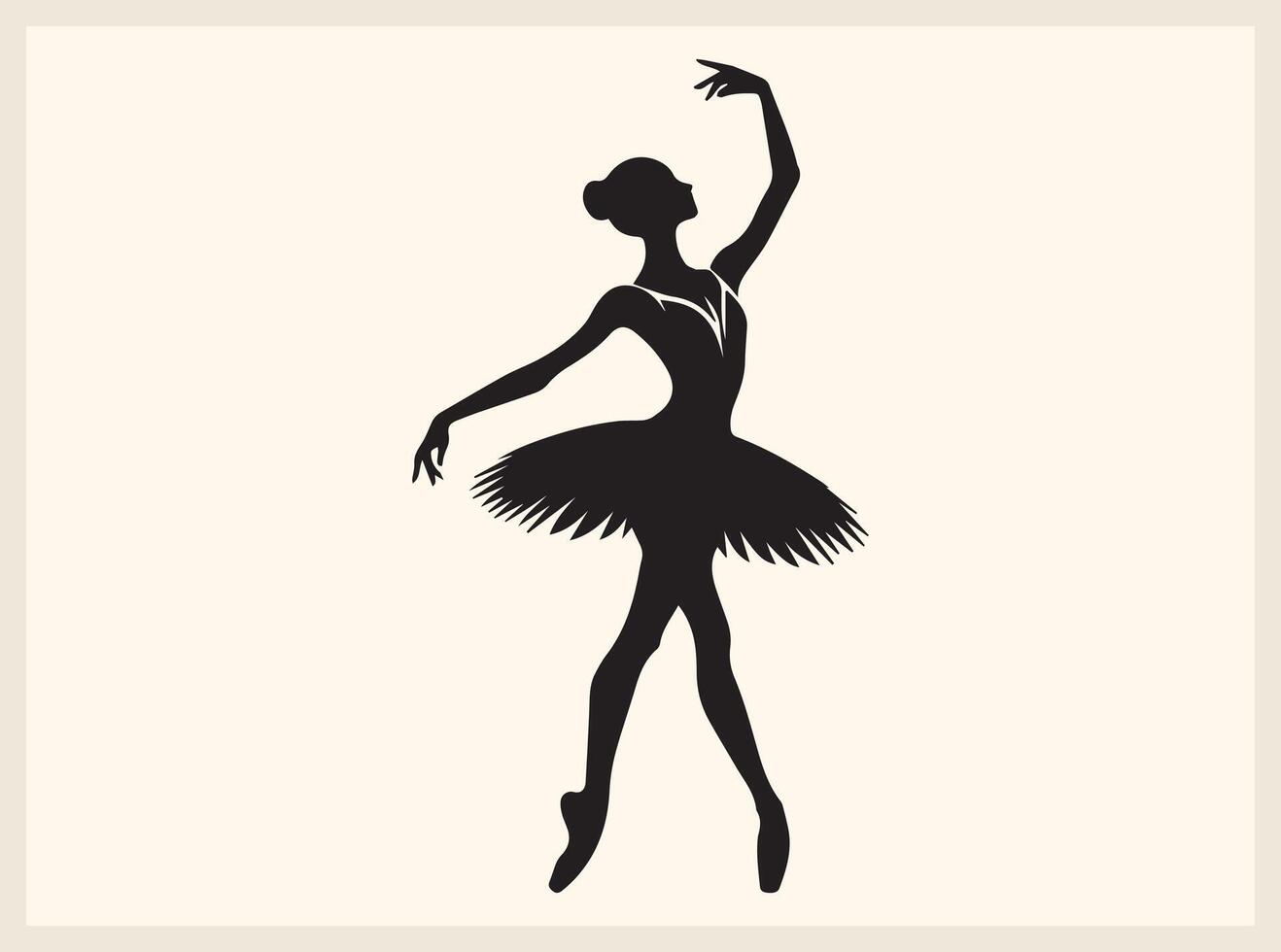 Ballet Dancer Silhouette in a Stunning Performance vector