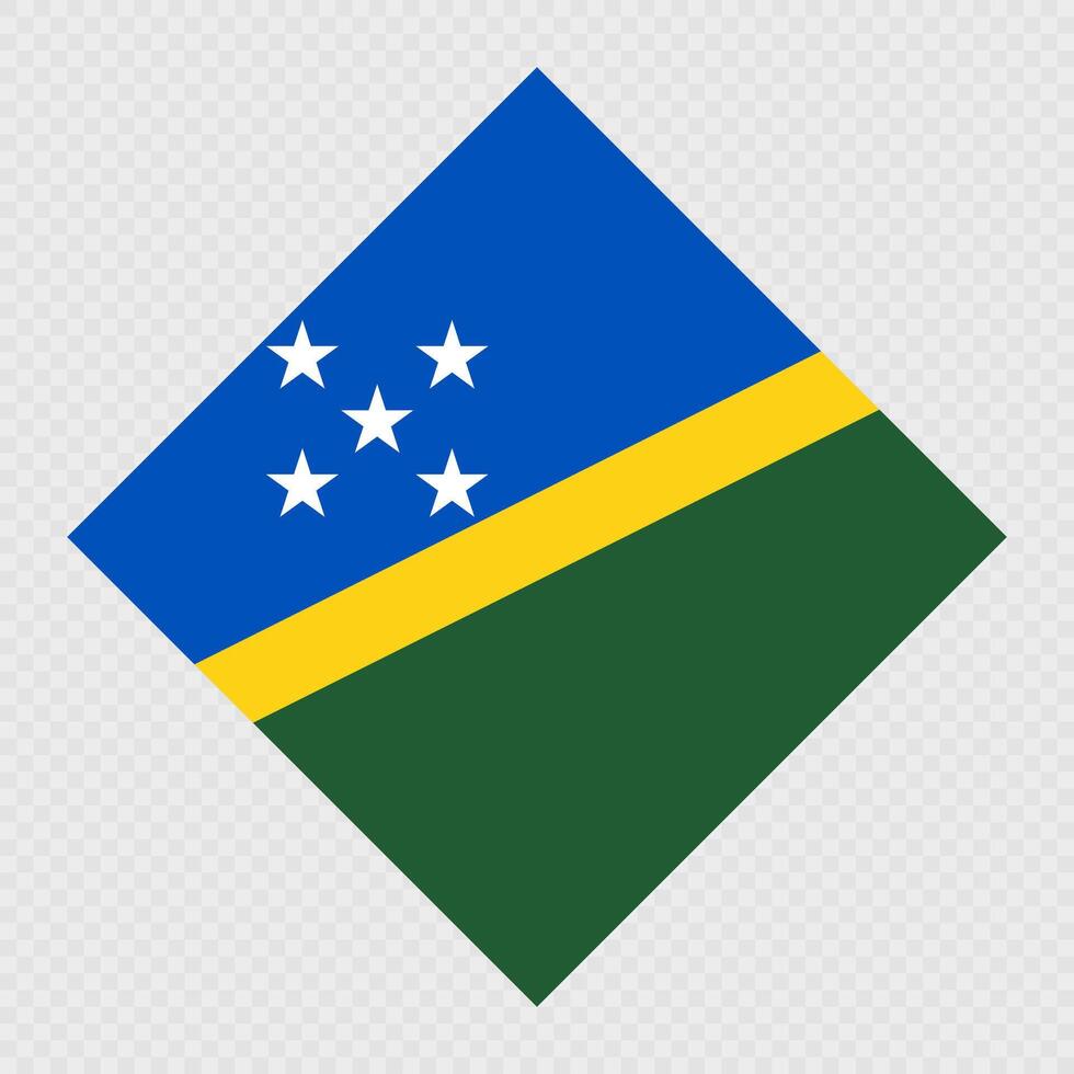 Solomon Islands rhombus flag. illustration. vector