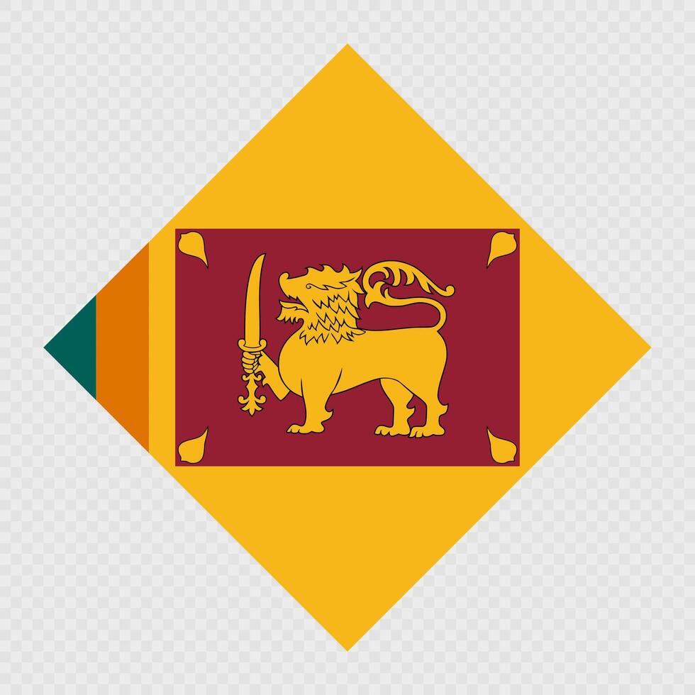 Sri Lanka rhombus flag. illustration. vector