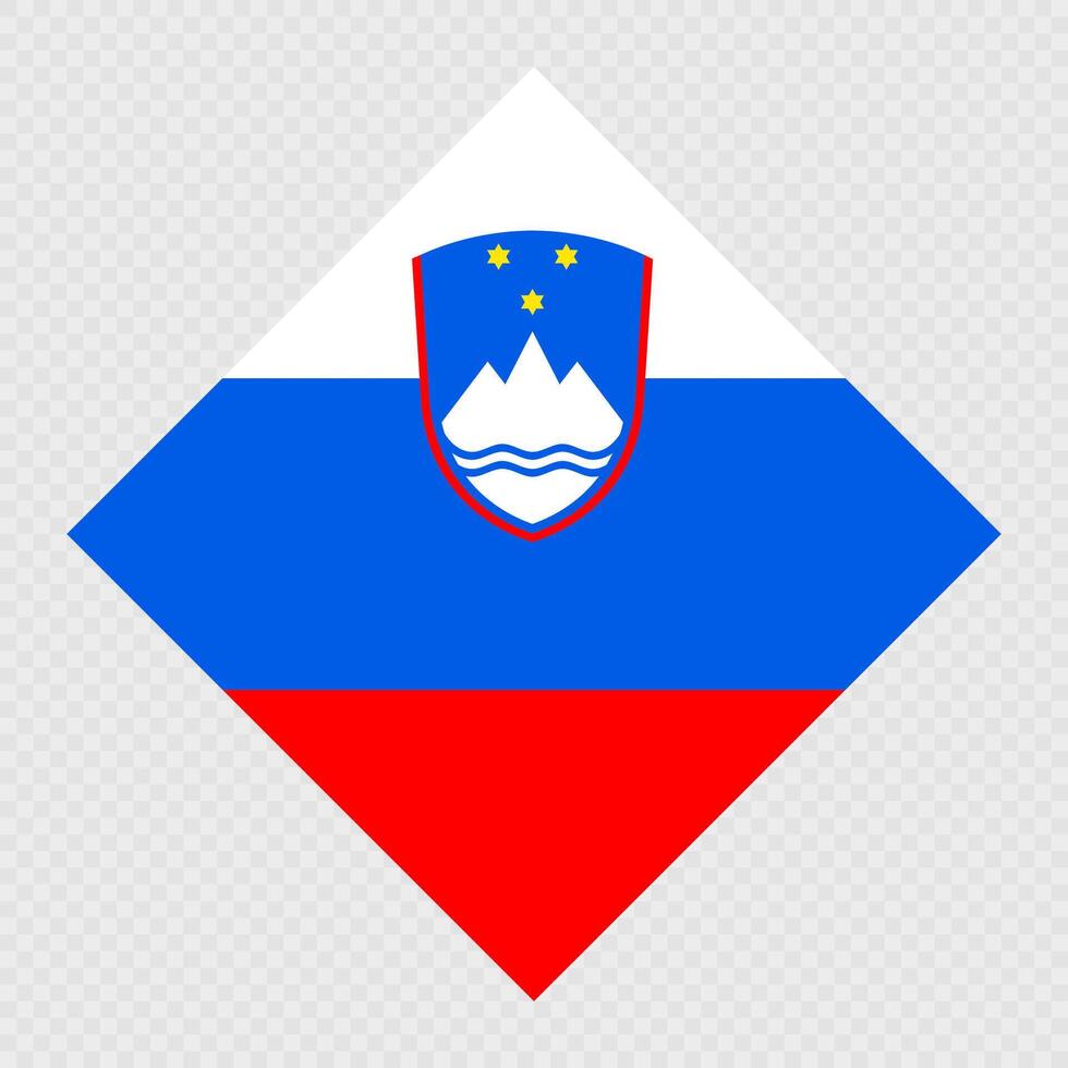 Slovenia rhombus flag. illustration. vector