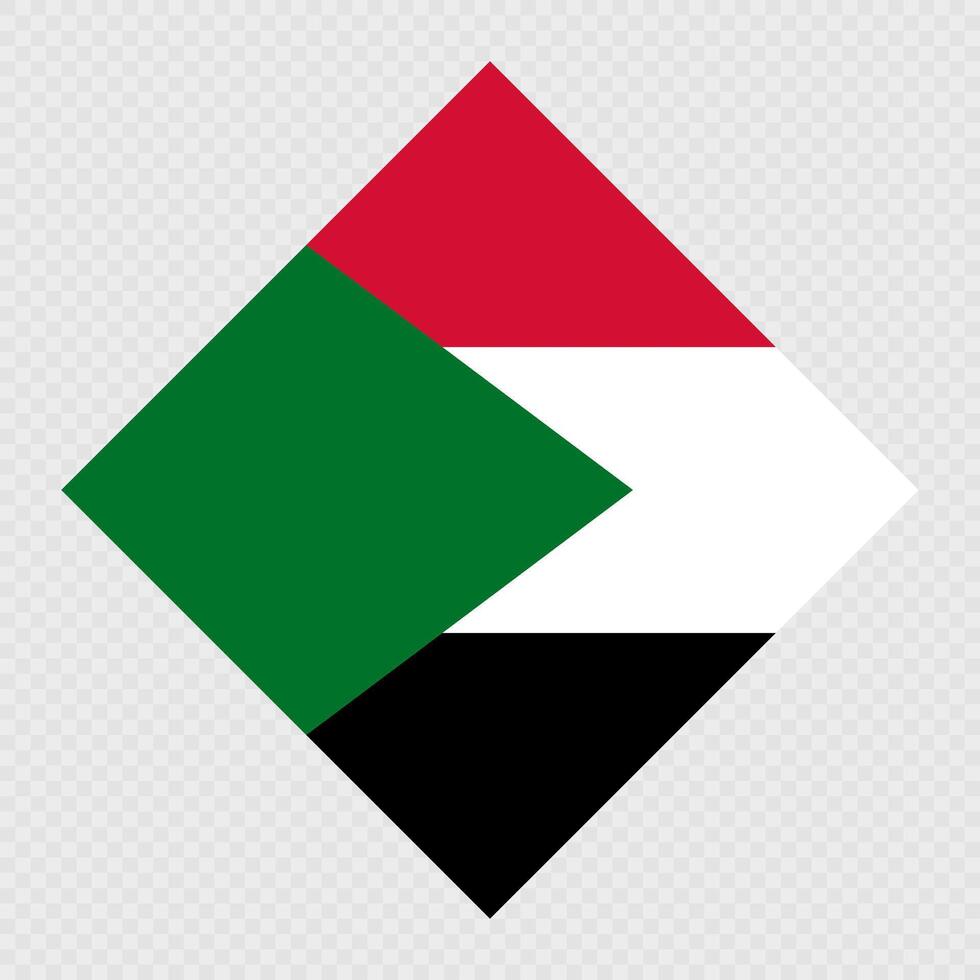 Sudan rhombus flag. illustration. vector