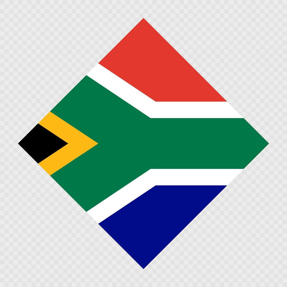 South Africa rhombus flag. illustration. vector