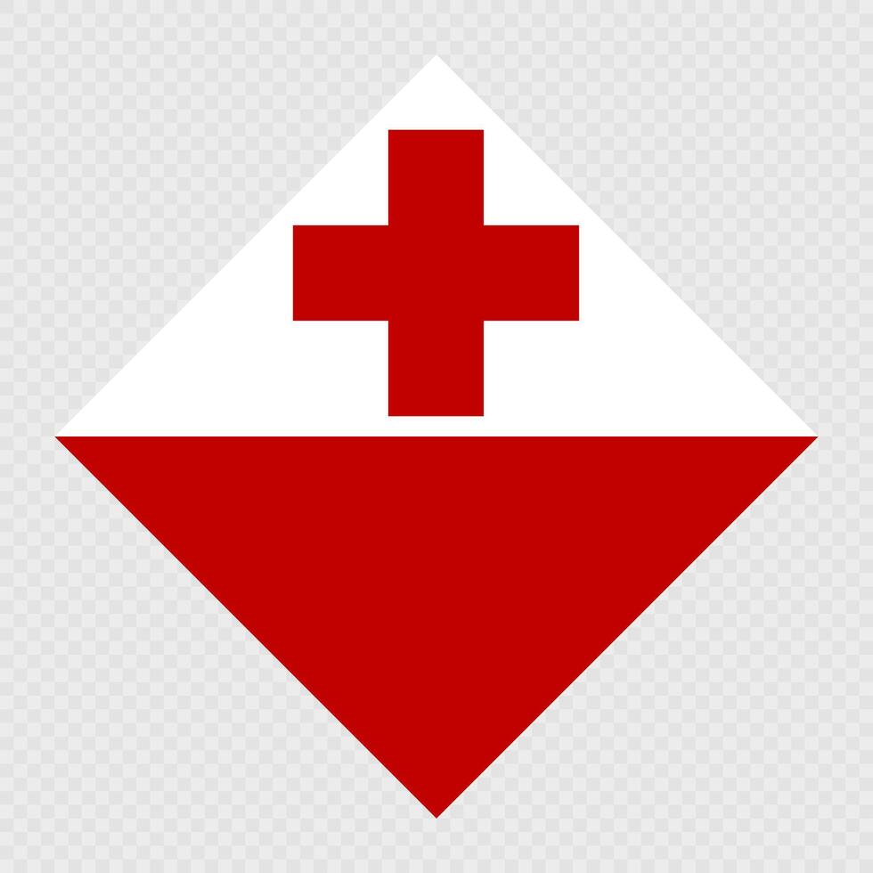 Tonga rhombus flag. illustration. vector