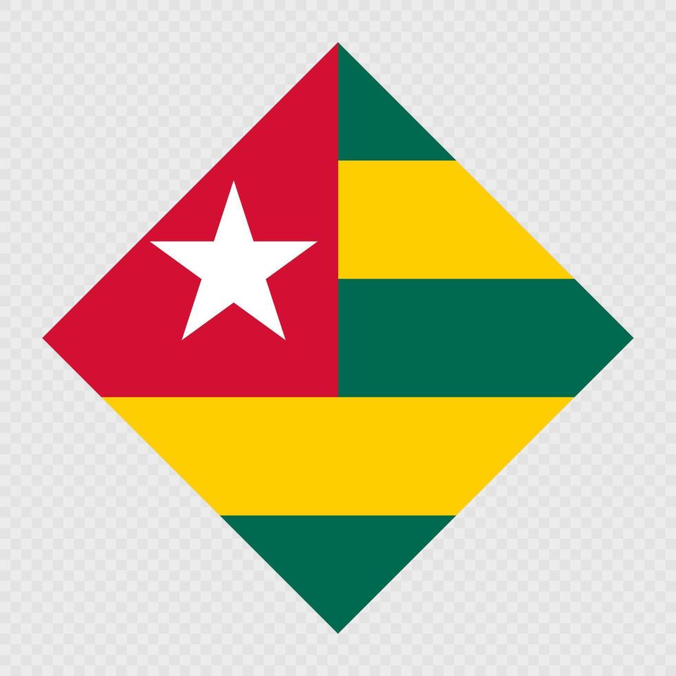 Togo rhombus flag. illustration. vector