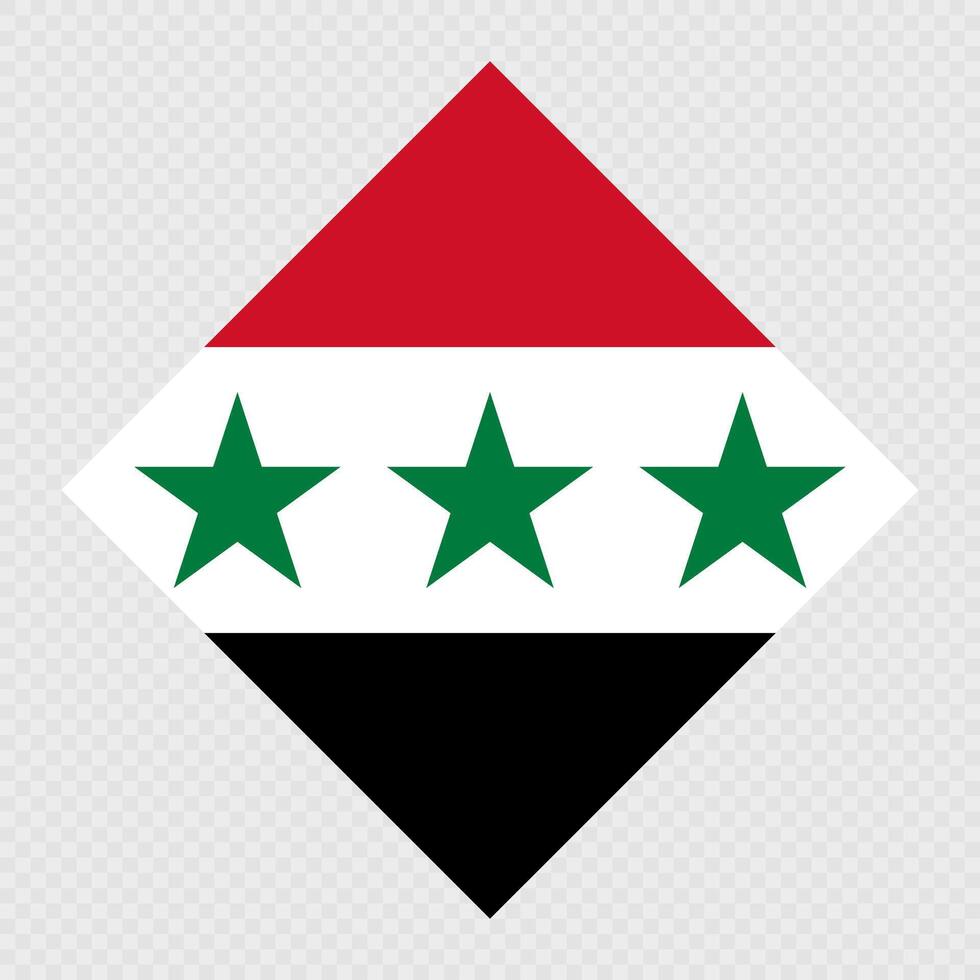 Syria rhombus flag. illustration. vector