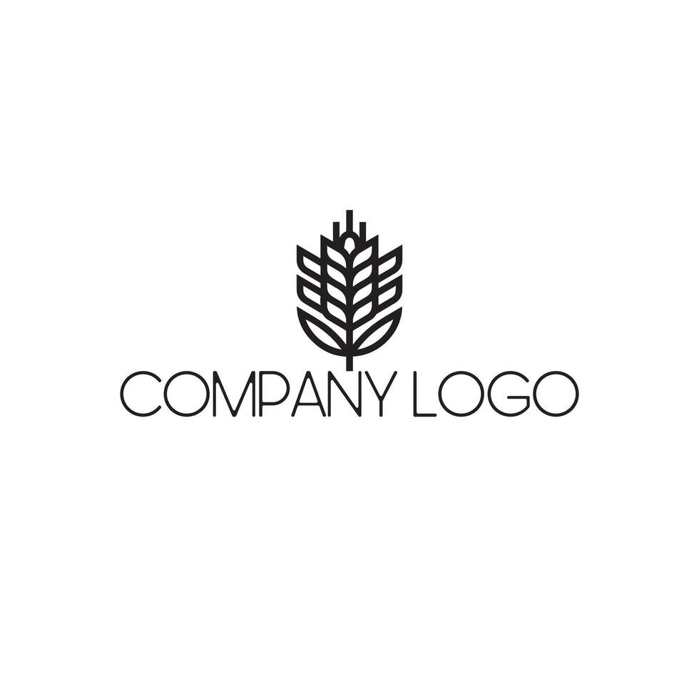 Company logo with wheat spikelet vector