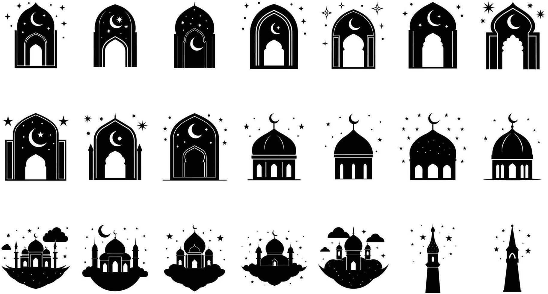 Celestial Islamic Architecture Bundle vector