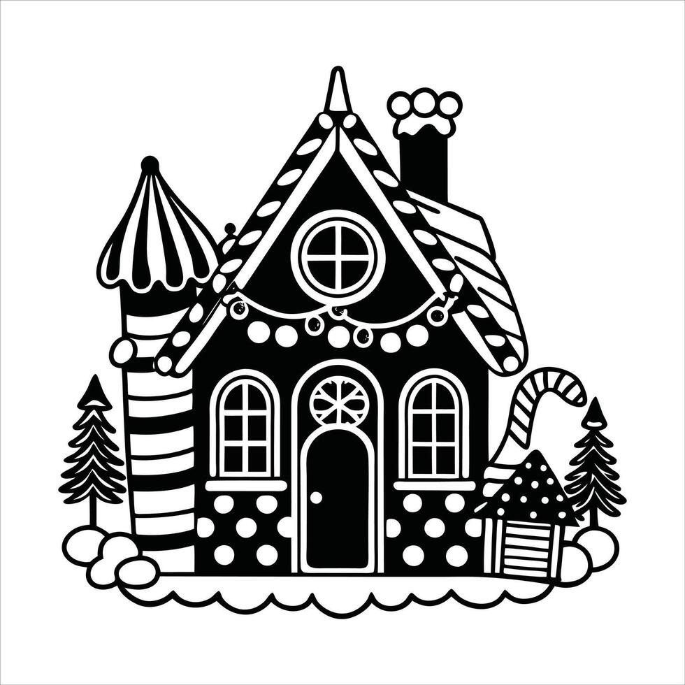 Cute Gingerbread Bakery Illustration vector