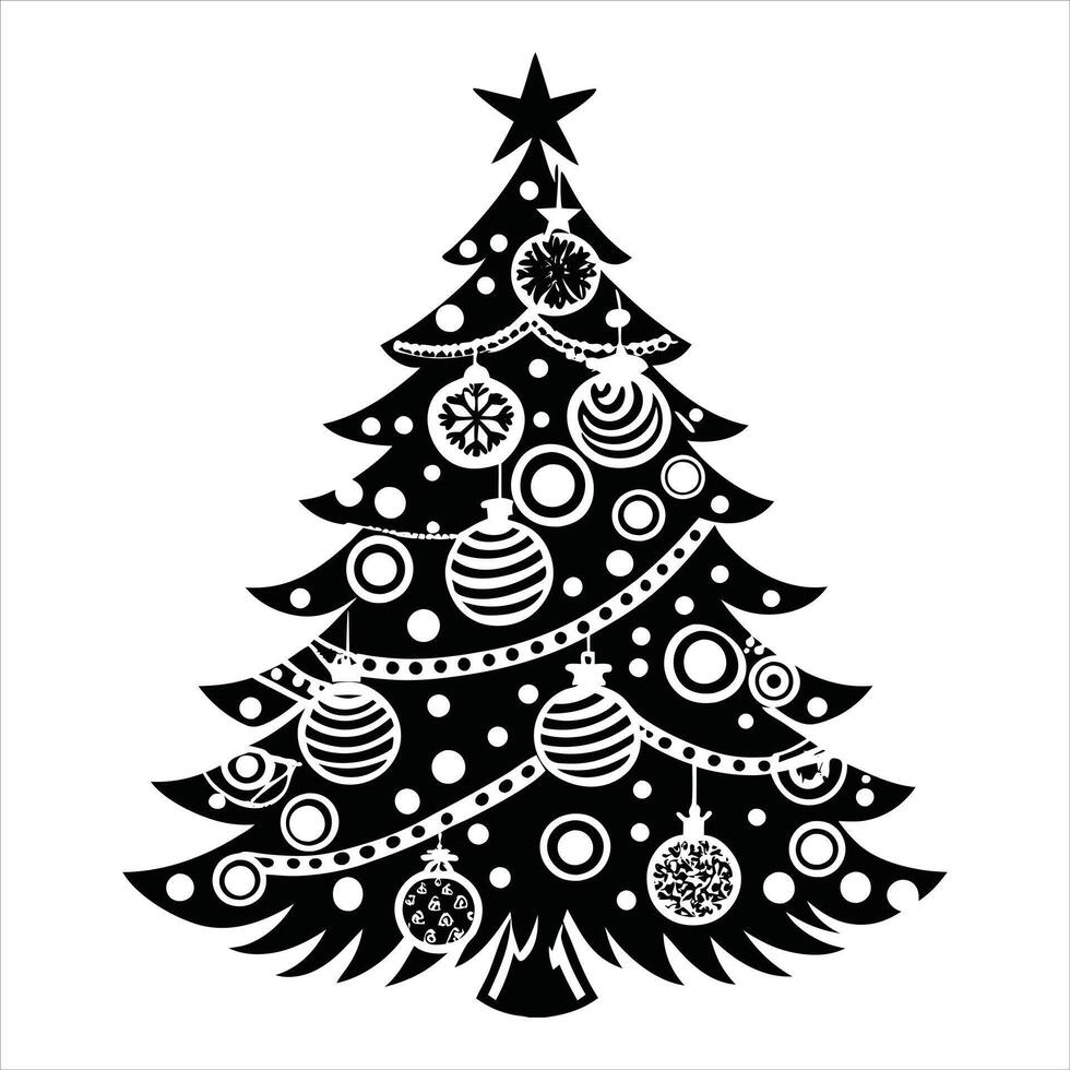 Elegant Christmas Tree Illustration vector