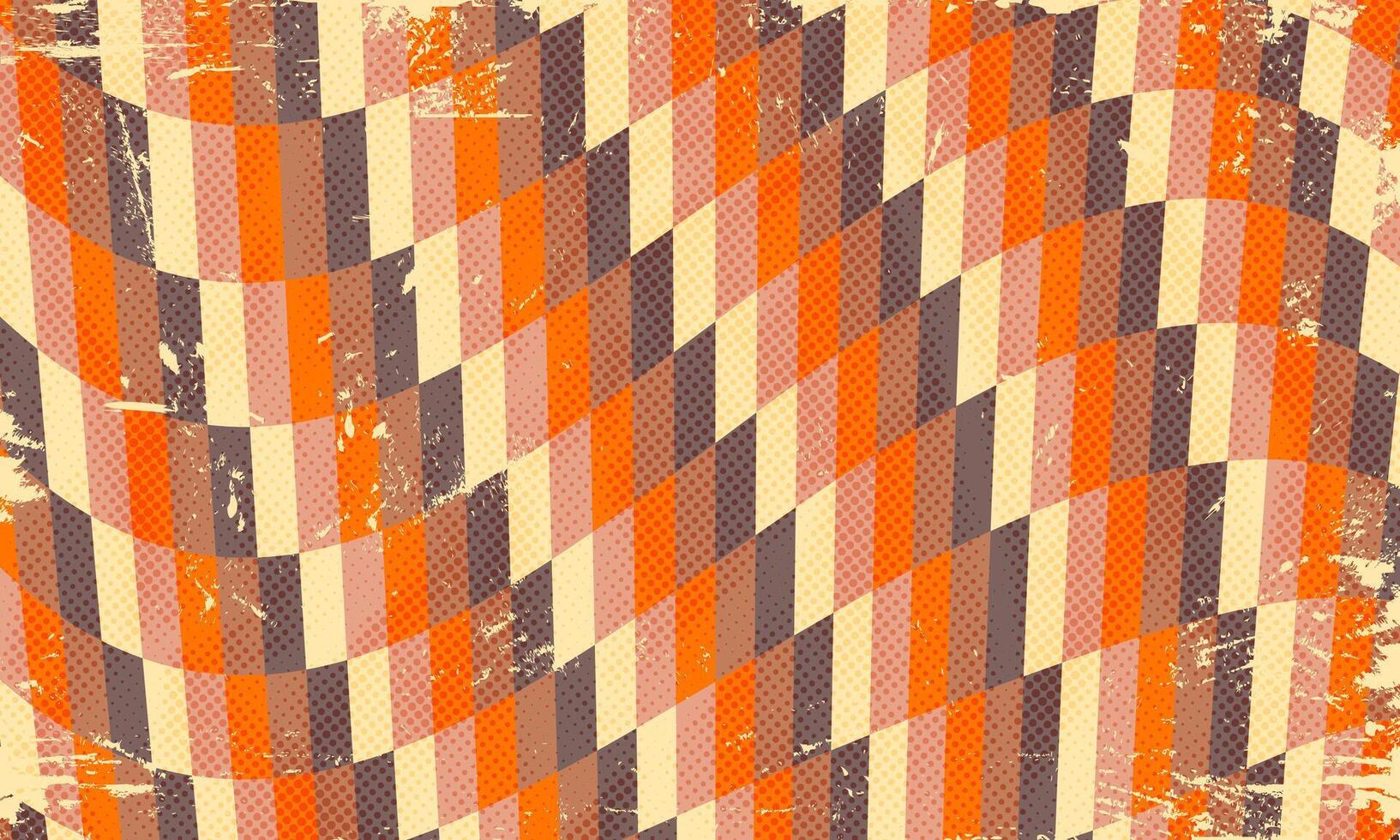 Retro Bohemian Organic Shapes Wallpaper Washed Out Halftone Texture Abstract Desaturated Background vector