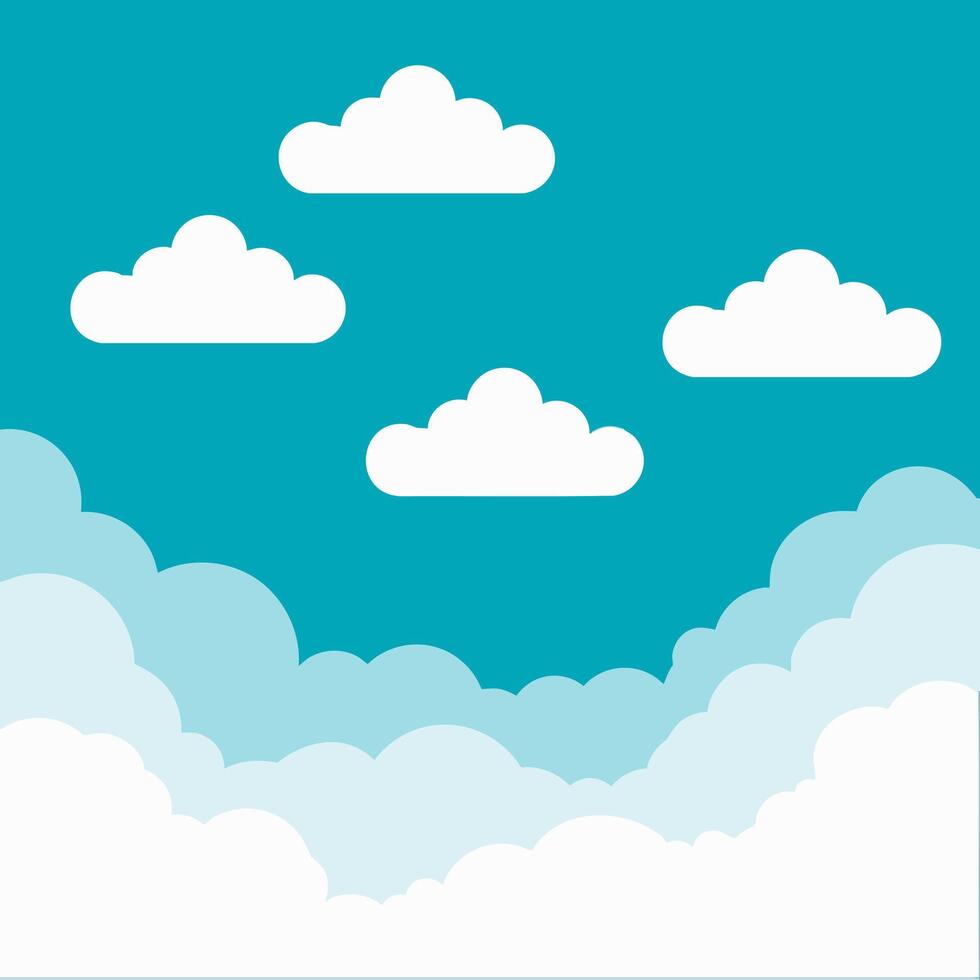 Clouds and sky background with blue sky and white clouds vector