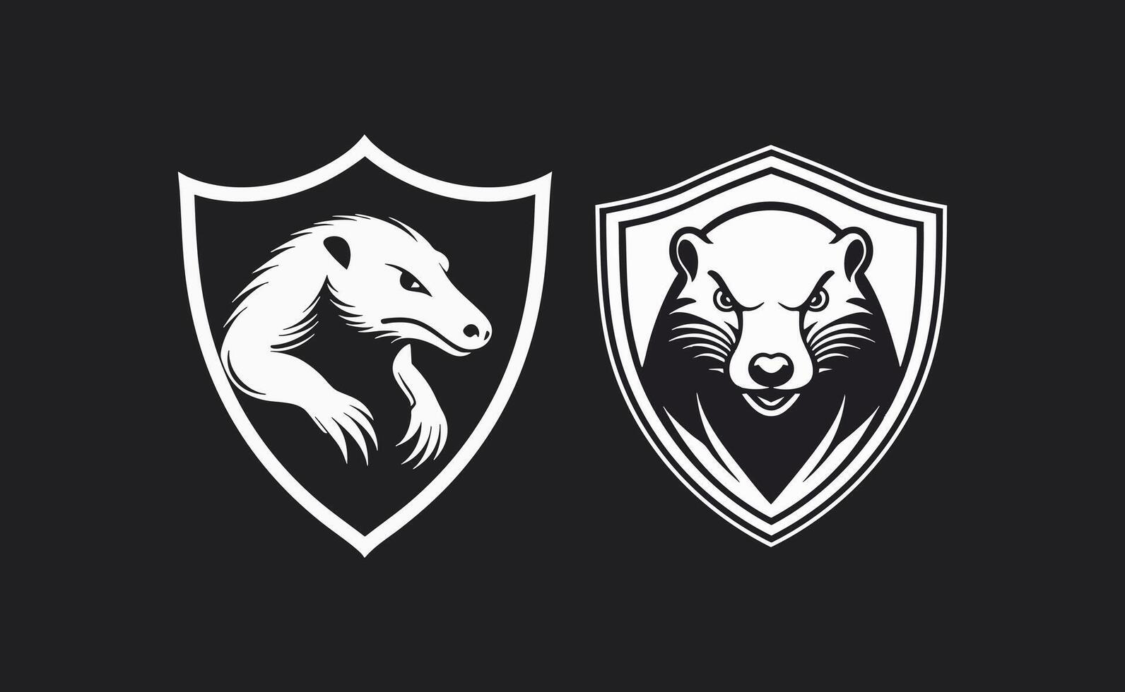 Platypus angry in shield vector