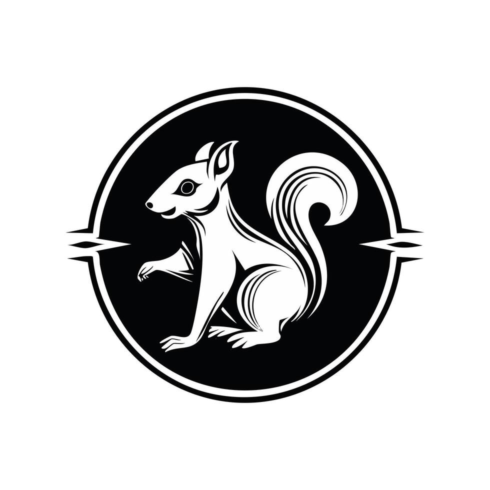 Squirrel aztec logo concept vector