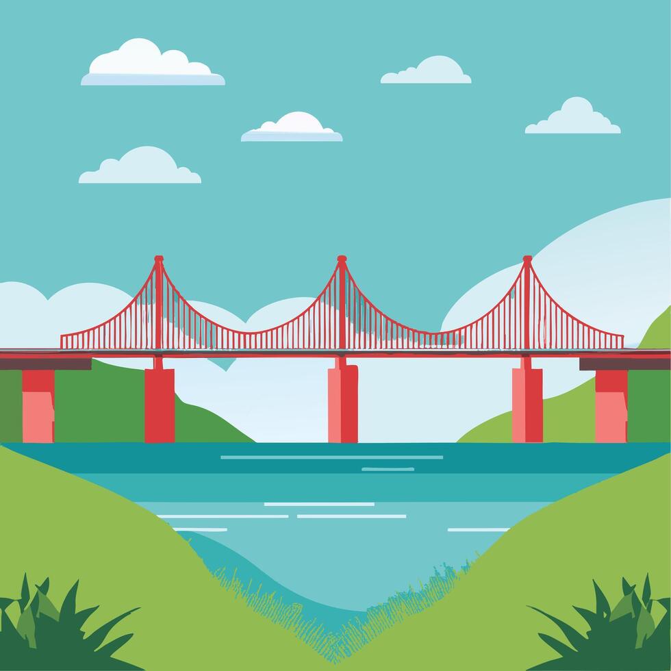 The golden gate bridge in san francisco, california vector