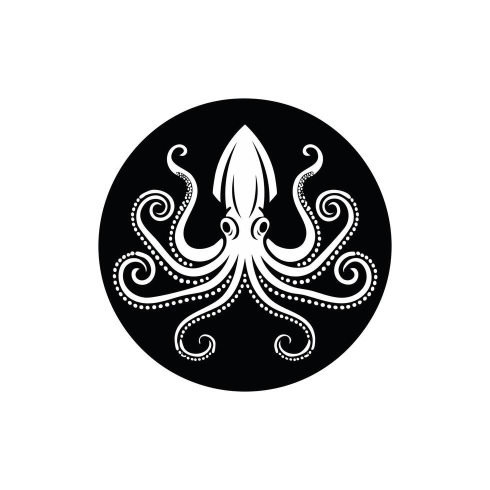 Octopus aztec logo concept vector