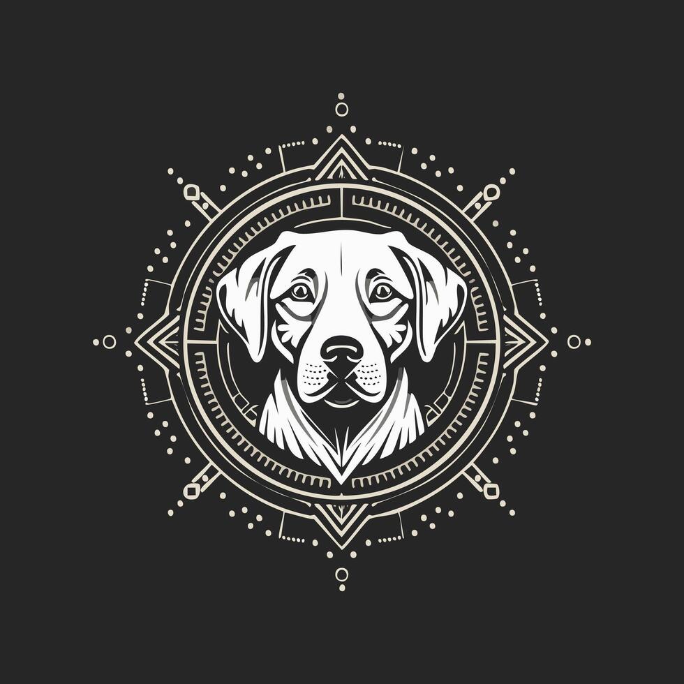 Labrador Retriever aztec logo concept vector