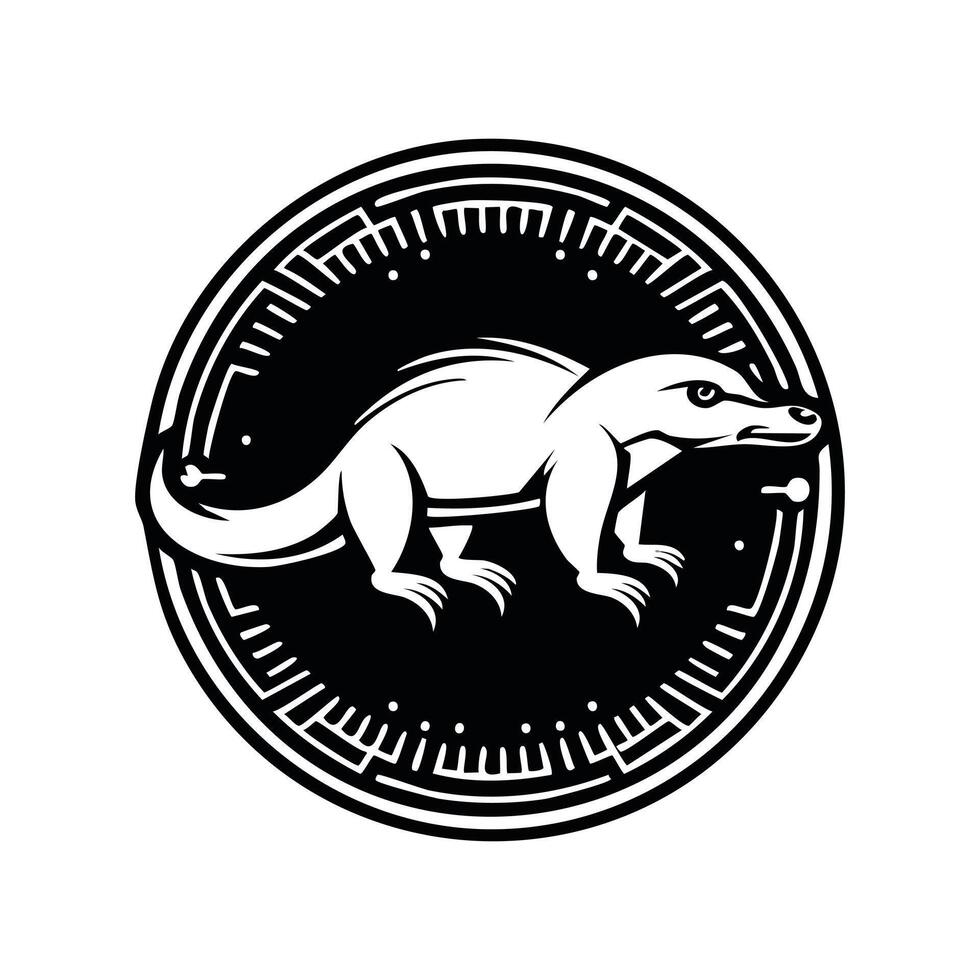 minimalist Platypus aztec logo concept vector