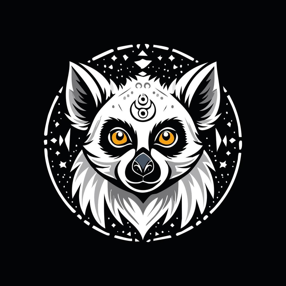 Lemur aztec logo concept vector