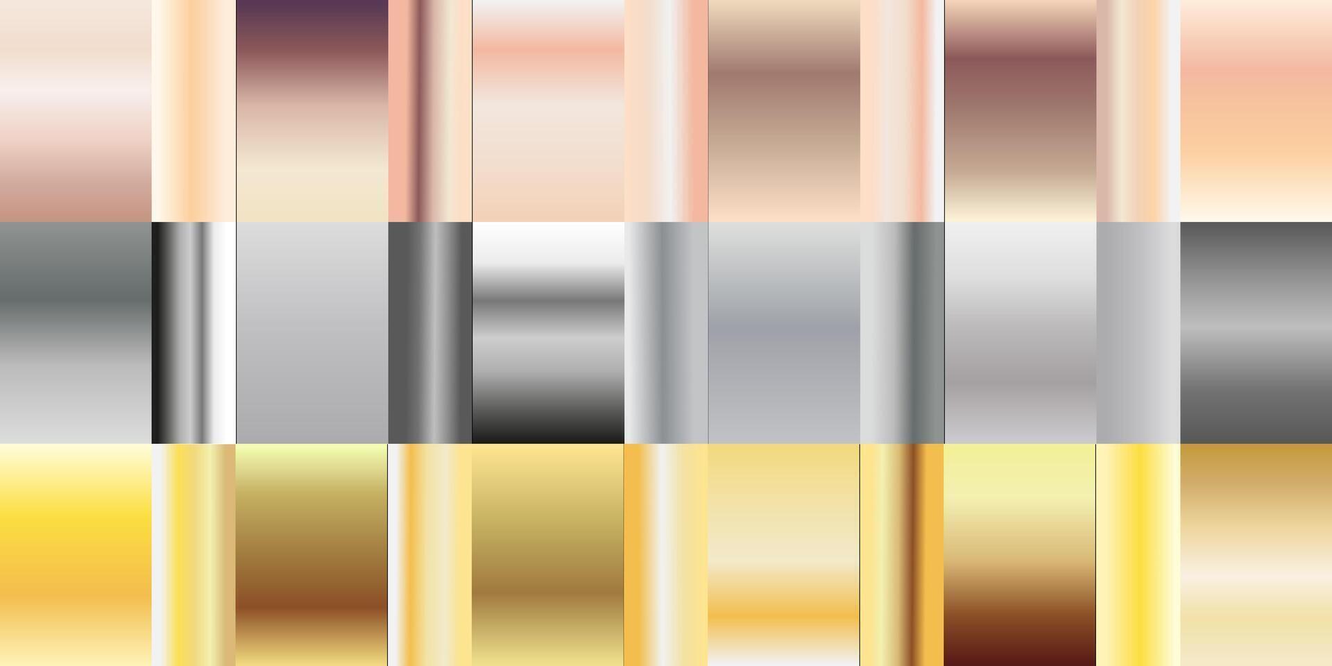 A set of metallic stripes vector