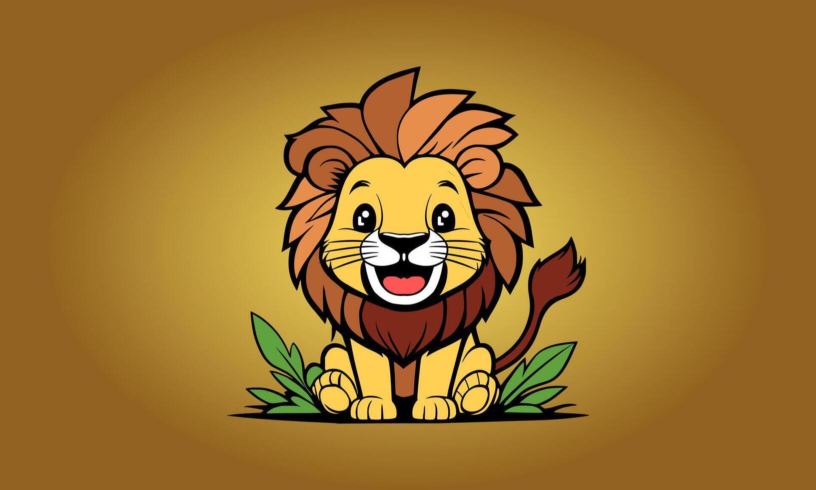 A Cartoonish Lion Mascot vector