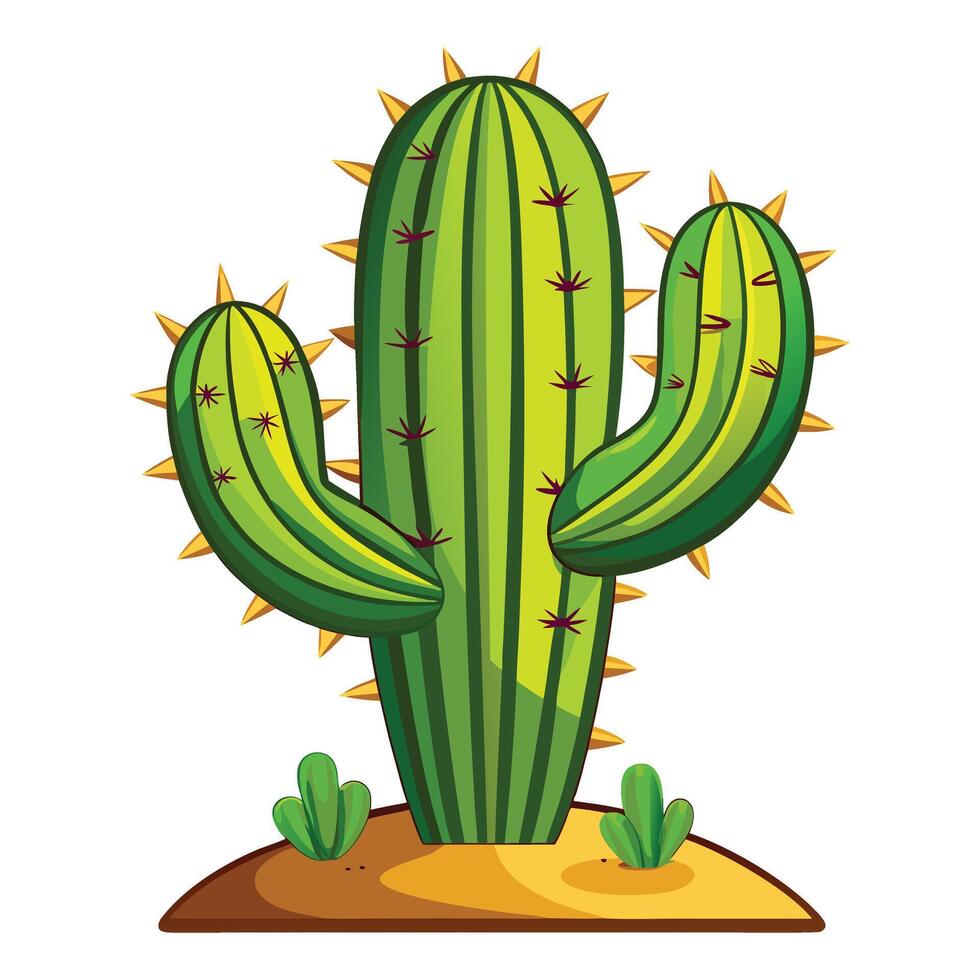 Bold Cactus Art Available on EPS File vector
