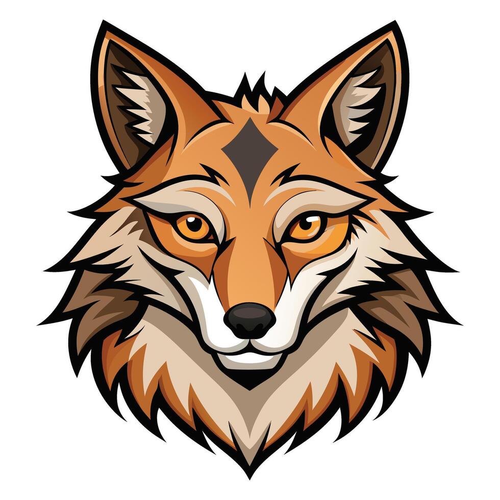 Coyote Head Art Available on EPS File vector