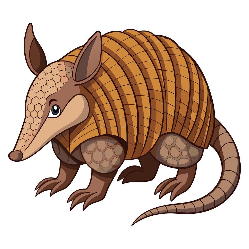 Adaptable Armadillo Wanderer Available on EPS File vector
