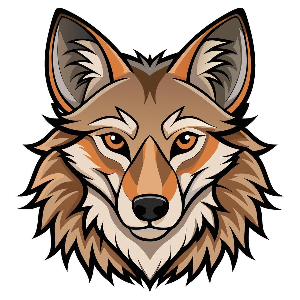 Coyote Head Graphic Available on EPS File vector