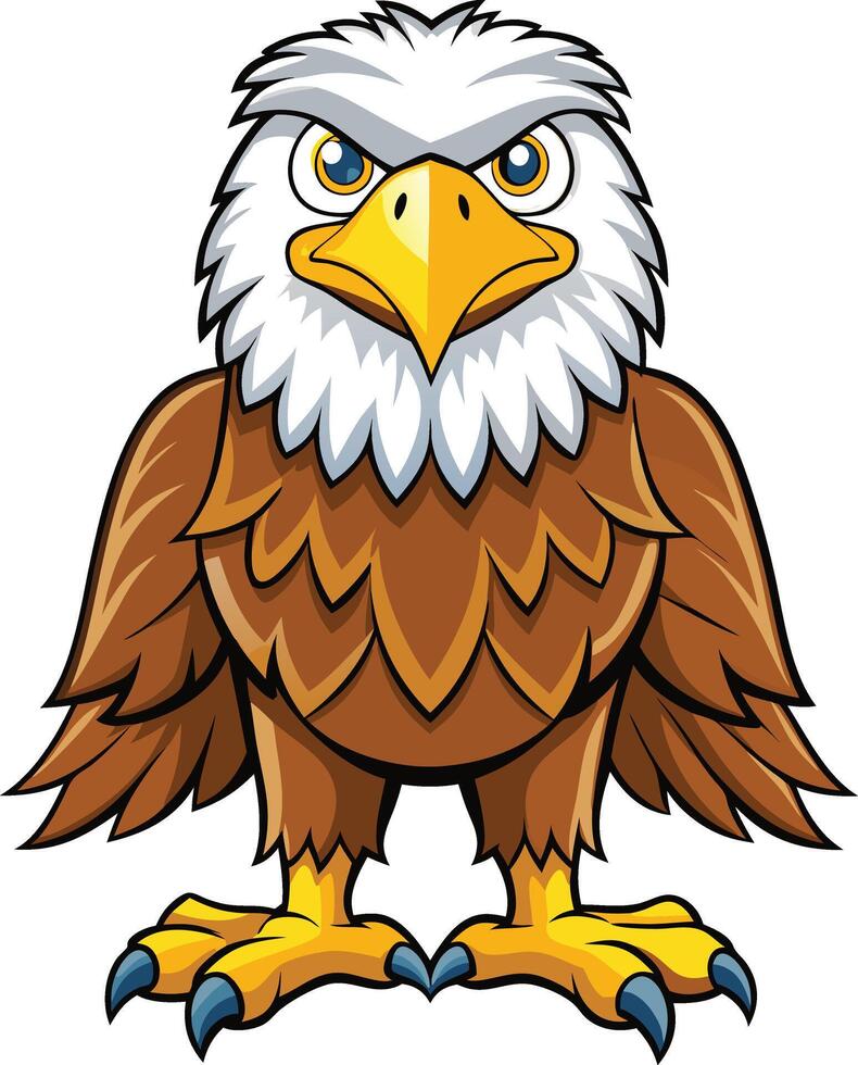 Mighty Eagle in Flight with Wide Wingspan Available on EPS File vector