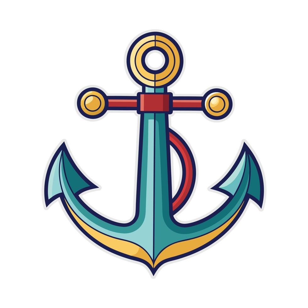 Bold Anchor Design with Fluke Available on EPS File vector