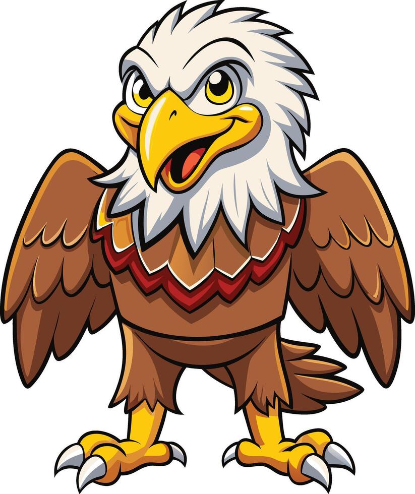 Eagle with Bold Features and Fierce Expression Available on EPS File vector