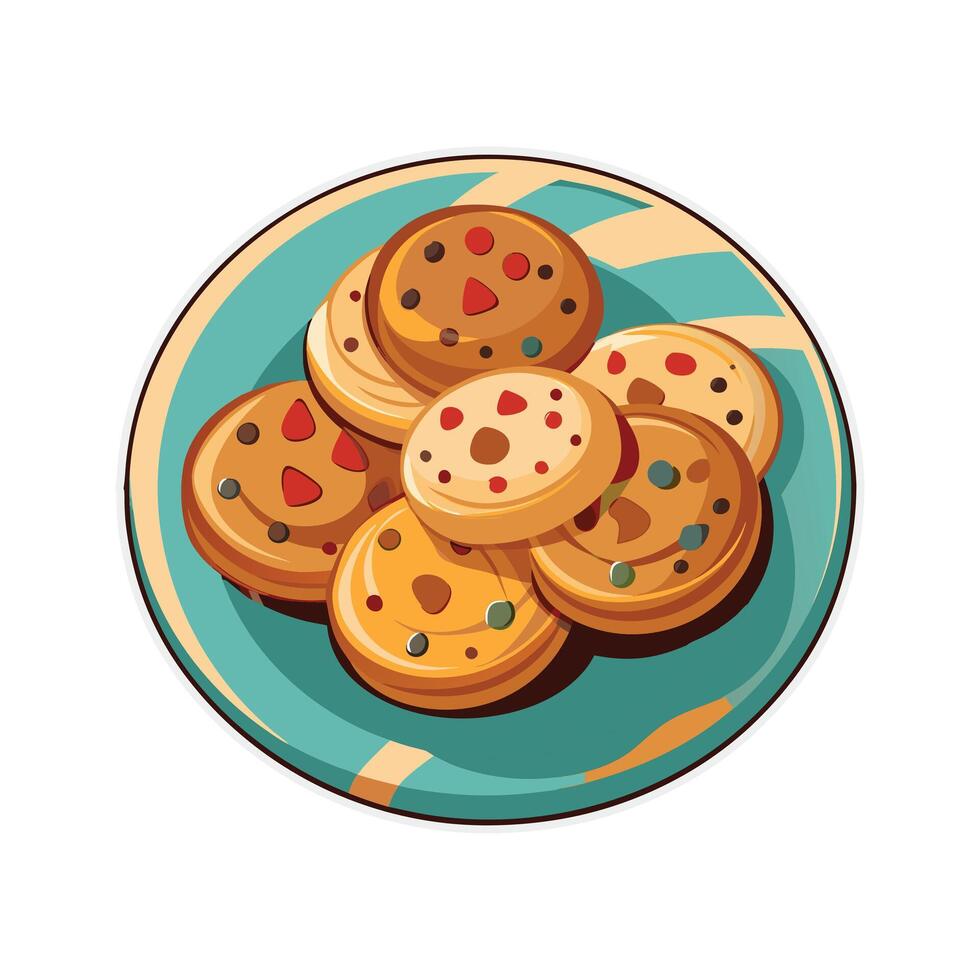 Delicious Chocolate Chip Cookies Available on EPS File vector