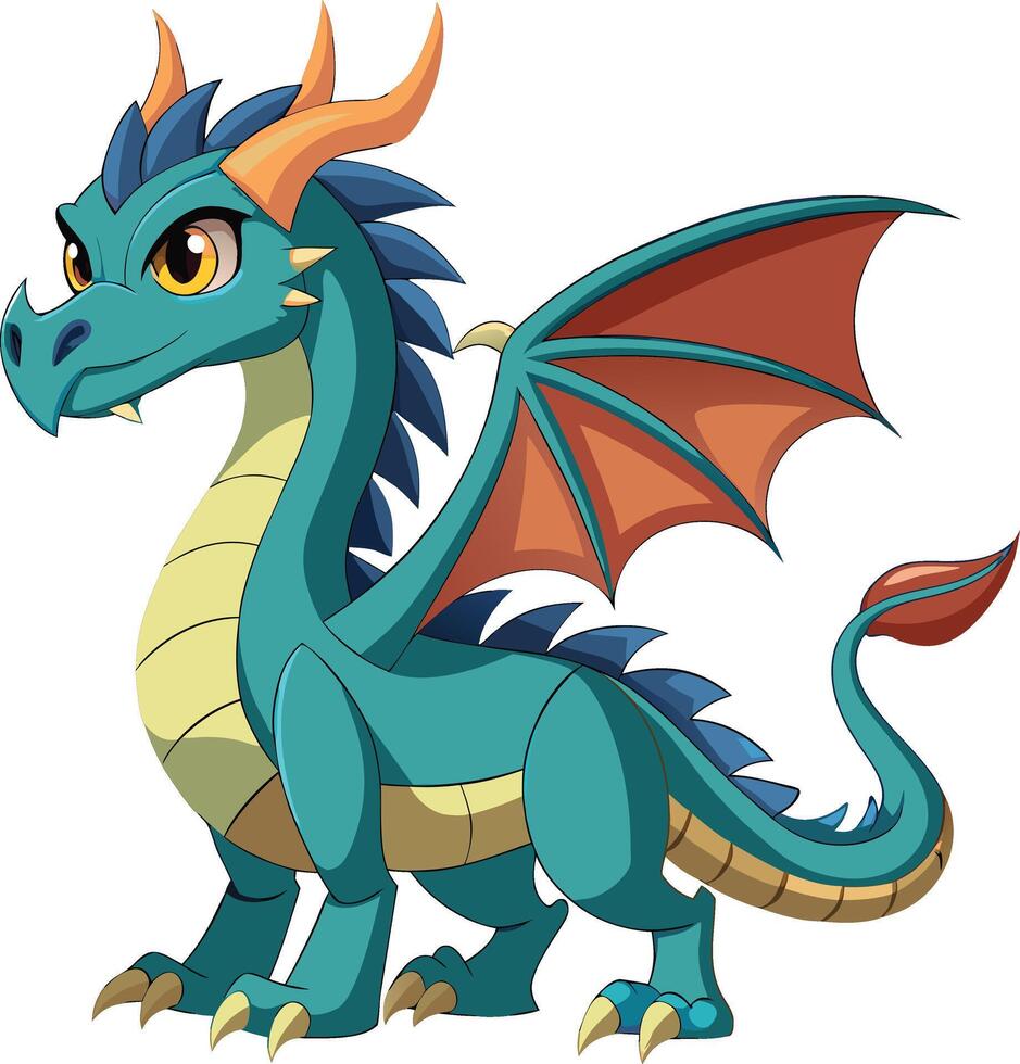 Ancient Dragon with Sharp Claws Available on EPS File vector