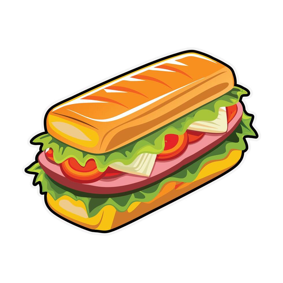 Delicious Cuban Sandwich Available on EPS File vector